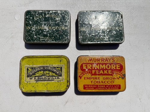 Vintage tobacco tins empty - tobacco, x4