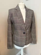 Womens houndstooth checked blazer / jacket by Zara, size 10, NWT cost £29.99