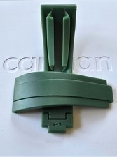 Aftermarket 20mm Green Silicone Rubber Watch Strap For Rolex Oysterflex 2 parts.