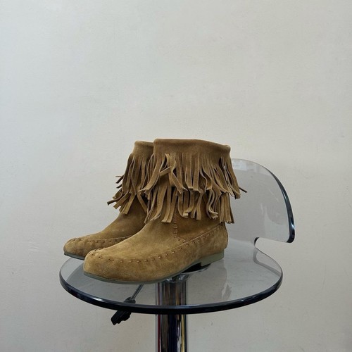 00s suede moccasin fringe - suede,