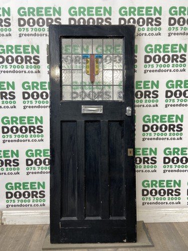 Leaded glass front door - glass,