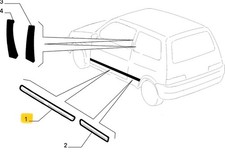Fiat Cinquecento Sporting 92-98 MOULDING FRONT DOOR RIGHT OEM 716910080