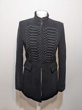 Zara Black Velvet Military