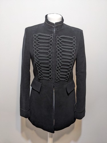 Zara black velvet military - zara,