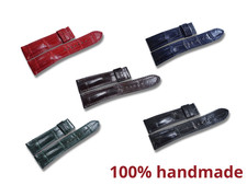 Handmade Genuine Crocodile Skin Leather Watch Strap Band 18mm/24mm