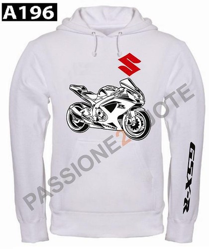 Hoodie sweatshirt gsxr white - sweatshirt,