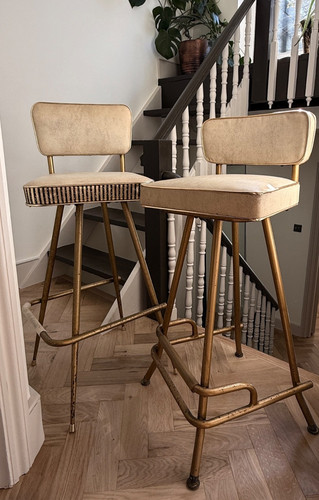 Pair vintage brass - pair, bar