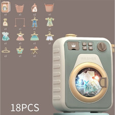 Pretend Play Electric Drum Rotatable Washing Machine Toy Kids Play House Gift