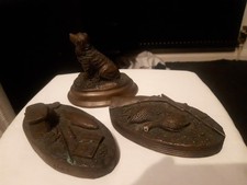 David Hughes Bronze Resin Sculptures Bookend Paper Weights
