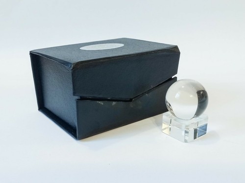 Crystal ball and stand 30mm - crystal,