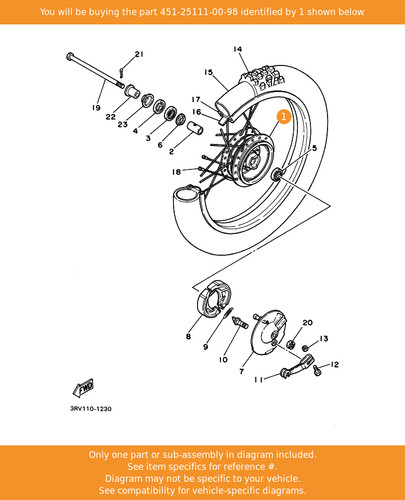 Yamaha hub front - hub,,