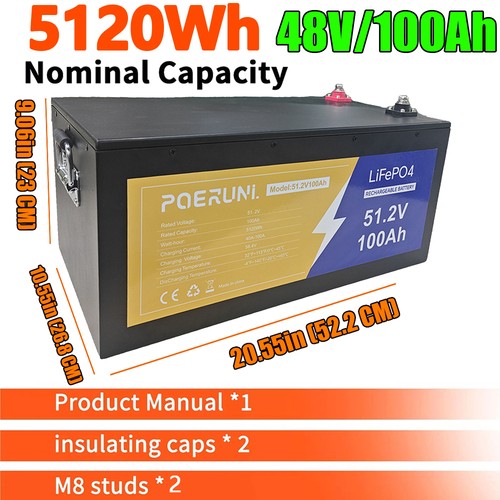 48v 100ah lifepo4 lithium - 100ah,