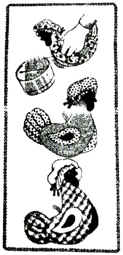 Chicken potholders sewing - chicken,
