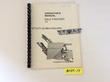 New Holland Baler Thrower 70 Operator,s Manual