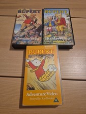 3x Rupert Bear VHS Adventure