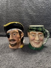 2 Toby Jugs - Scottie (Lancaster) + Cooper Clayton Pirate - Toby Jug (Large)