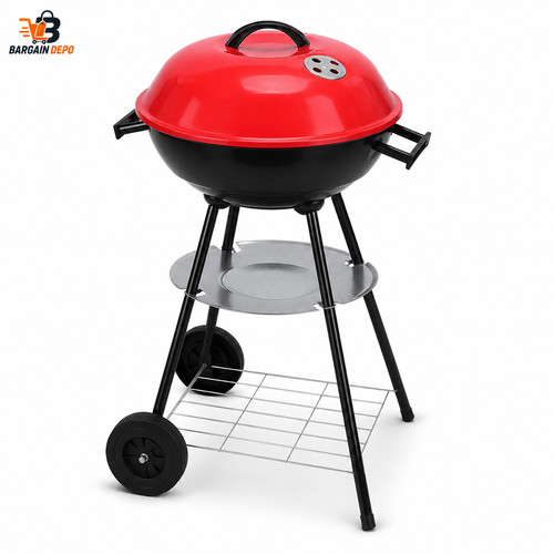 Kettle trolley charcoal bbq - kettle,
