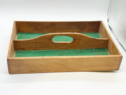 Vintage wooden cutlery tray - cutlery,
