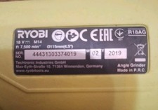 Ryobi 18v 115mm Grinder