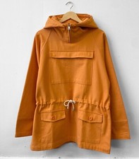 Cadet Smock Pullover Smock Anorak 1960s Vintage Mod - Canvas - Tangerine Orange