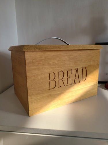 Large wooden bread bin - wooden,