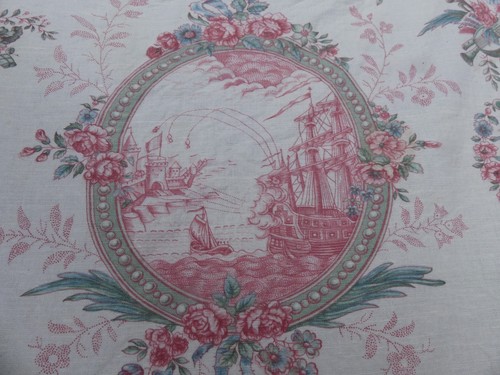 Old vintage french fabric - old,
