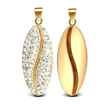 9ct Yellow Crystal Coffee Bean