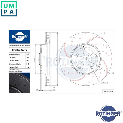 Brake disc 2933 gl - 2x, 2933-gl