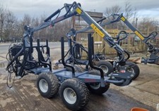 Low Impact 3Ton Forestry Timber Forwarding Trailer With 4.2mtr Crane & Grab