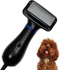Dog Hair Dryer & Grooming Slicker 2 In 1 For Pet With 2 Heat Settings