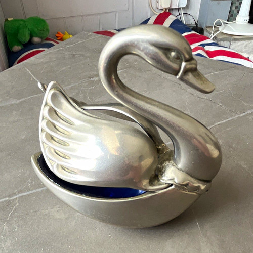 Silver plated swan - silver,