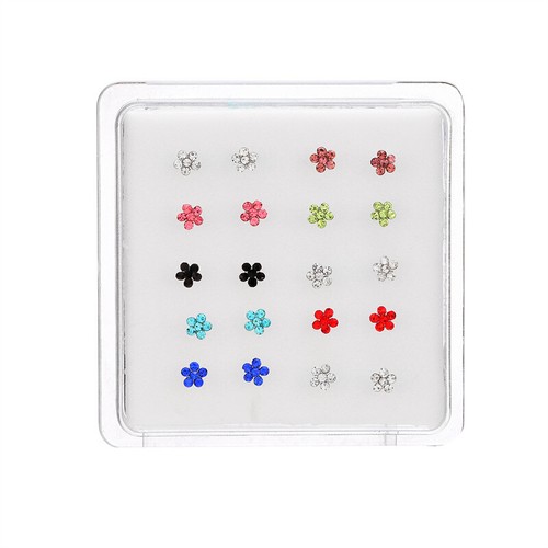 20pcs box 925 silver flower - 20pcs/box,
