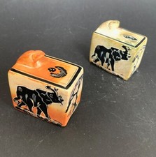 2 Handmade Wild Animal Carved