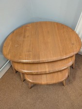 Ercol Vintage Nest of 3 Pebble