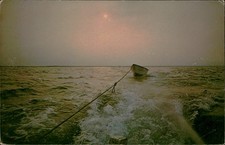 Postcard:  Towing a Dory