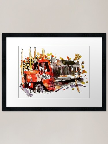 Retired truck the lumber - at,