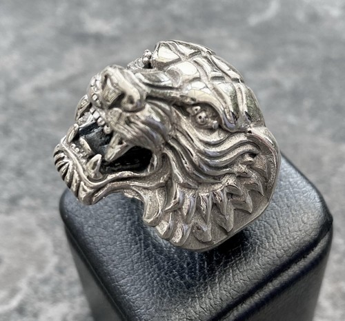 Sterling silver 925 mens - mens, tiger