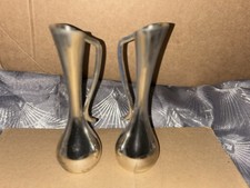Vintage Silver Plated Bud Vases/Ornament with Handles (Pair)