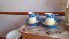 2 matching sets of  Blue and Yellow bowl and Jug set's.  