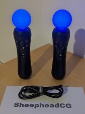 2x Official Sony PlayStation Move Motion Controller PS3/PS4/PSVR Twin Pack! VGC!
