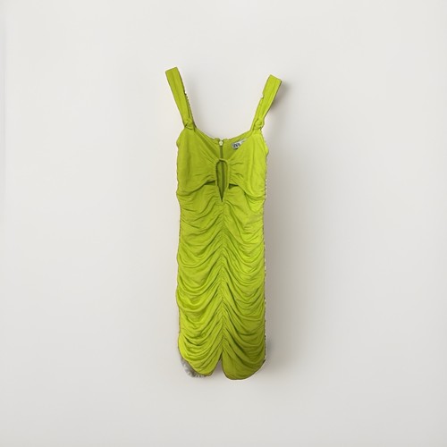 Zara lime green ruched - zara,