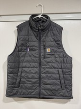 Carhartt Rain Defender Relaxed Fit XL Vest Charcoal Grey Model See Logo
