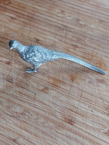 Vintage 1980s pewter - , pheasant
