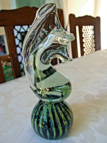 Vintage mdina glass seahorse - mdina,
