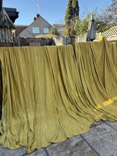 Vintage Gold Mustard Pair Of Curtains 440cm W X 246cm D