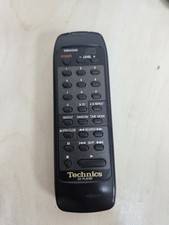 Genuine Technics EUR643900 CD Remote Control Black - Tested