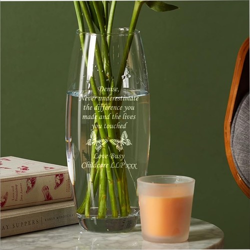 Personalised glass vase any - personalised,
