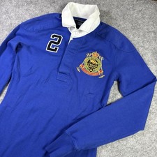 Polo Ralph Lauren Blue Rugby Dress  Size XS With Logo And Collar Sporty Y2K