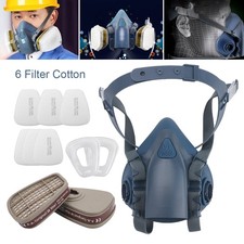 7502 11 In 1 Suite Respirator Painting Spraying Half Face Gas Mask One Size New