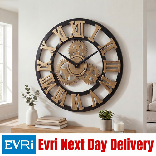 Large gear wall clock 60cm - large,